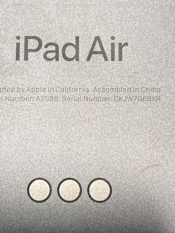 Photo 1 of **LOCKED**2022 Apple iPad Air 5th Gen. (10.9 inch, Wi-Fi, 64GB) Space Gray (Renewed Premium)