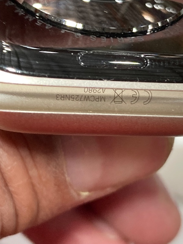 Photo 1 of **DOES NOT CHARGE FINAL SALE**Apple Watch Series 9 [GPS 45mm] Smartwatch with Starlight Aluminum Case with Starlight Sport Band M/L. Fitness Tracker, ECG Apps, Always-On Retina Display, Water Resistant
