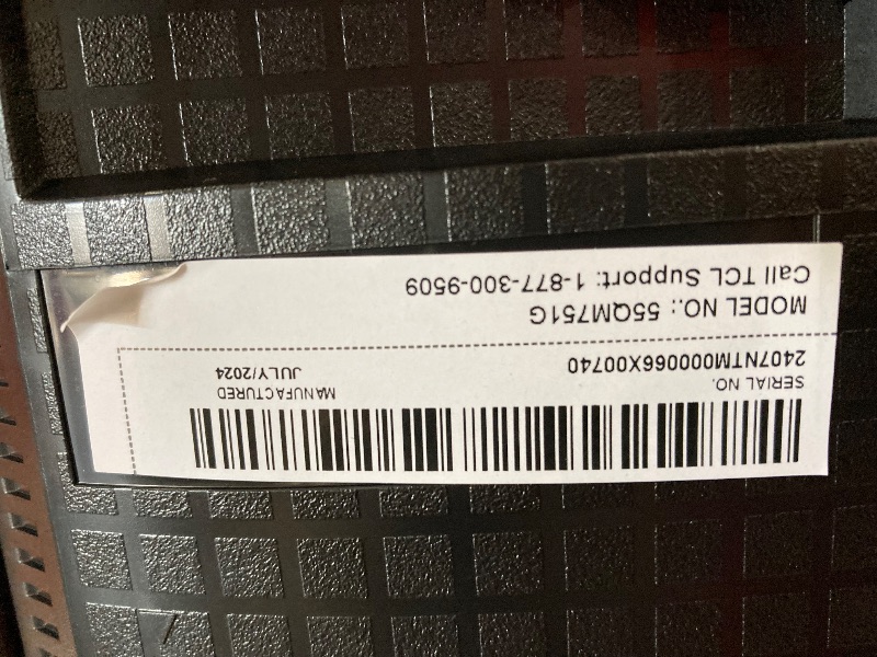 Photo 1 of **SMASHED SCREEN FINAL SALE**TCL 55-Inch QM7 QLED 4K Smart QD-Mini LED TV with Google TV (55QM751G, 2024 Model) Dolby Vision IQ, Dolby Atmos, HDR, Game Accelerator up to 120Hz, Voice Remote, Works with Alexa, Streaming Television