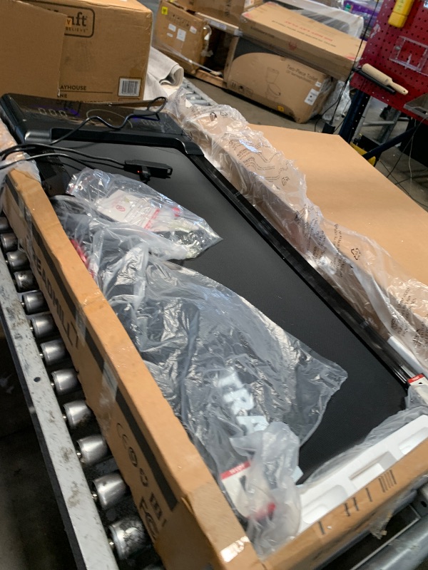 Photo 1 of (for parts/unfunctional) TRAILVIBER Walking Pad Treadmill with 12% 9-Level Auto Incline, 450 lbs Capacity and RGB LED Screen Under Desk Treadmill with Auto Incline and Hiking Mode, Compact Treadmills for Home Small/Office