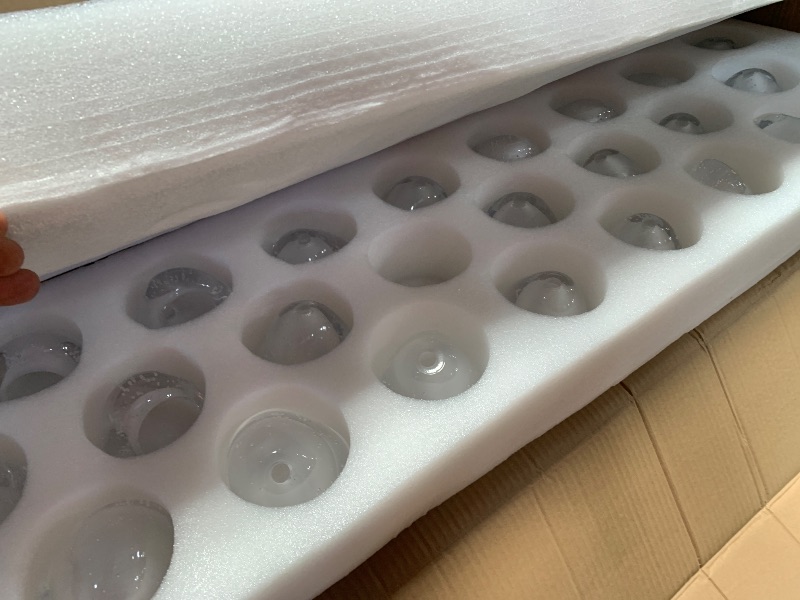 Photo 1 of dolria 24-Lights Modern Rectangular Crystal Chandelier LED Raindrop Ceiling Pendant Light Crystal Lighting Fixture for Living Room Hotel Staircase Hallway Foyer Entryway Bedroom Black