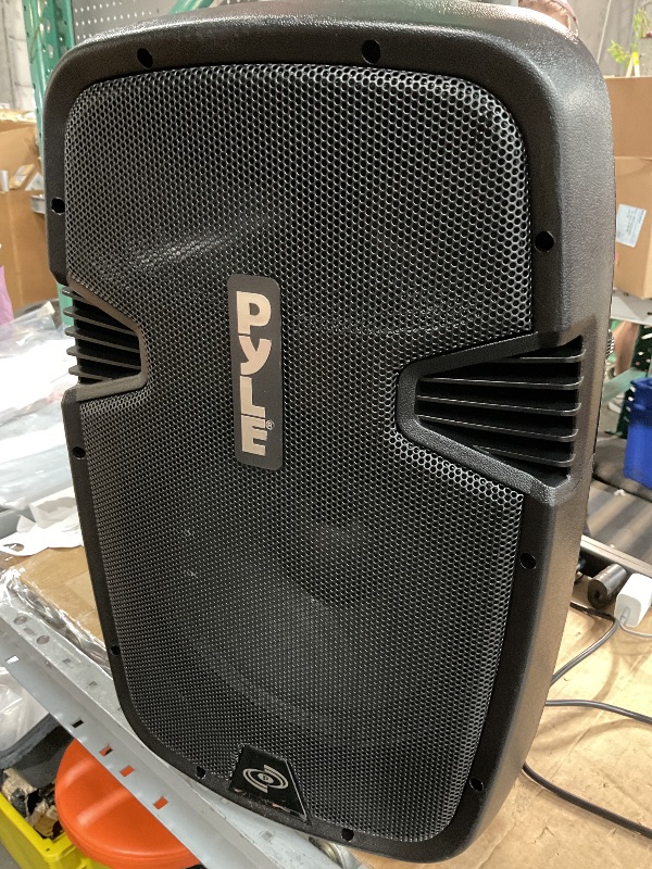 Photo 1 of (Powers on) Pyle Wireless Portable PA System Kit - 1800W Peak, Bluetooth Compatible, Active + Passive Pair For Indoor / Outdoor Sound, Multiple Inputs-USB SD AUX XLR RCA
