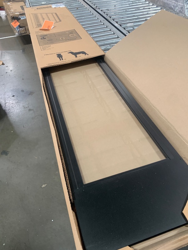 Photo 1 of PetSafe 1-Piece Sliding Glass Pet Door for Dogs and Cats - Adjustable Height 75 7/8" to 81"- Large, Black, No-Cut DIY Install, Aluminum Patio Panel Insert, Great for Renters or Seasonal Installation