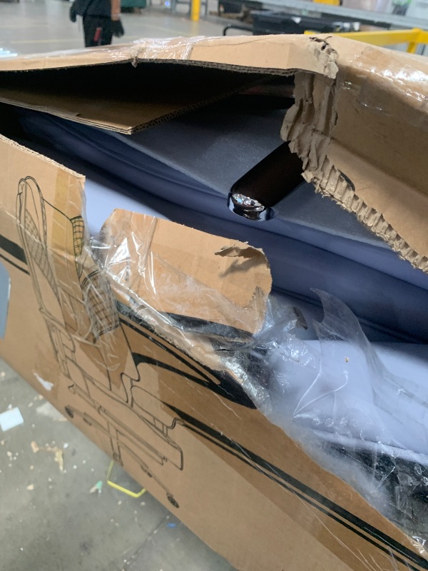 Photo 1 of ****PARTS ONLYS,MISSING LOTS OF PIECES ****** EXCEBET Big and Tall Office Chair 400lbs Wide Seat, Leather High Back Executive Office Chair with Foot Rest, Ergonomic Chairs Lumbar Support for Lower Back Pain Relief (Light Purple)