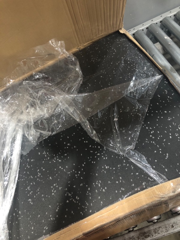 Photo 1 of SUPERJARE 0.56'' Thick 12 Pcs 48 Sq Ft Rubber Top Exercise Equipment Mats, High Density EVA Foam Mats with Rubber Top, Interlocking Gym Flooring for Home Gym, Protective Workout Mat, Black/Grey