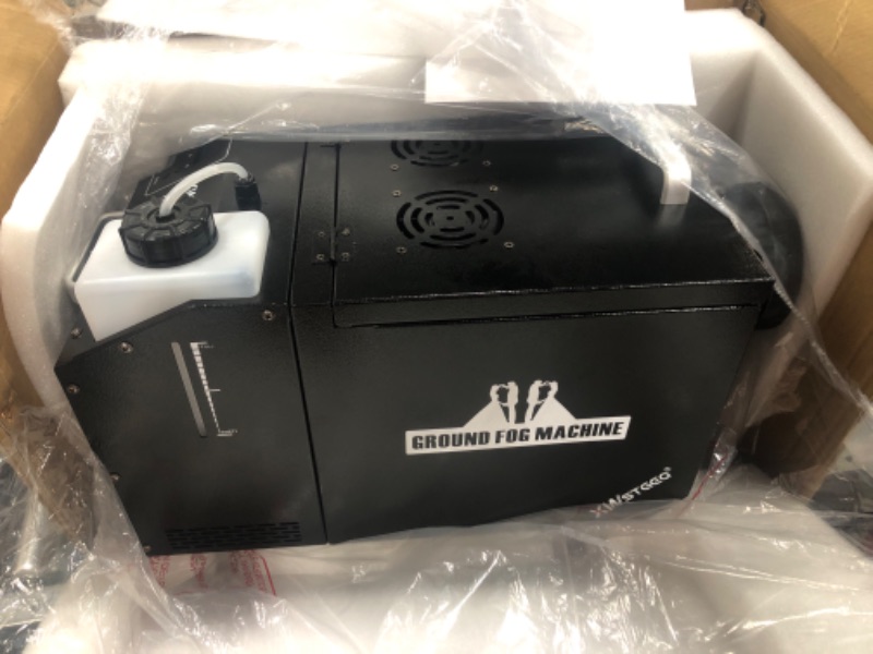 Photo 1 of Low Lying Fog Machine with Tube, 1500W Water Based Ground Fog Machine with Wireless Remote, DMX 512, Manual Control - Ideal for Weddings, Halloween, Parties, DJs, and Stage Performances