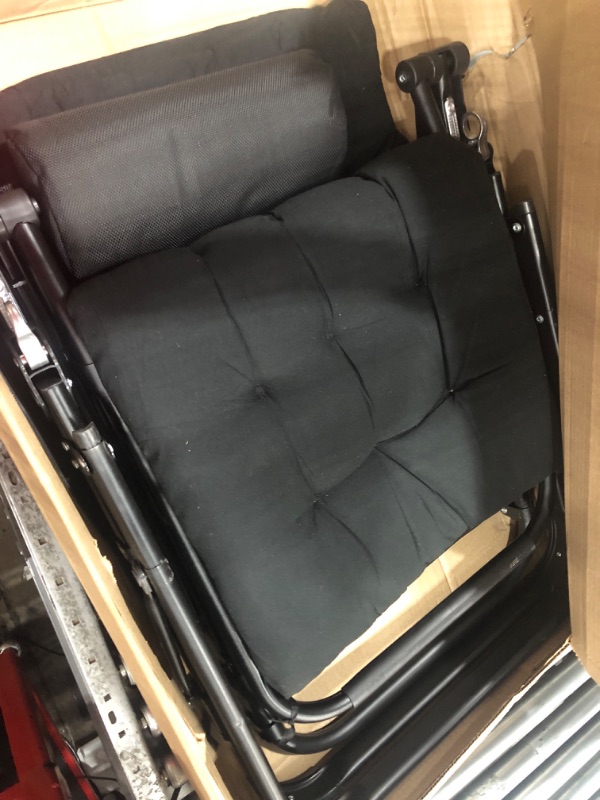 Photo 1 of *PHOTO FOR REFERENCE* 
Multi-Angle BLACK Folding Chair,