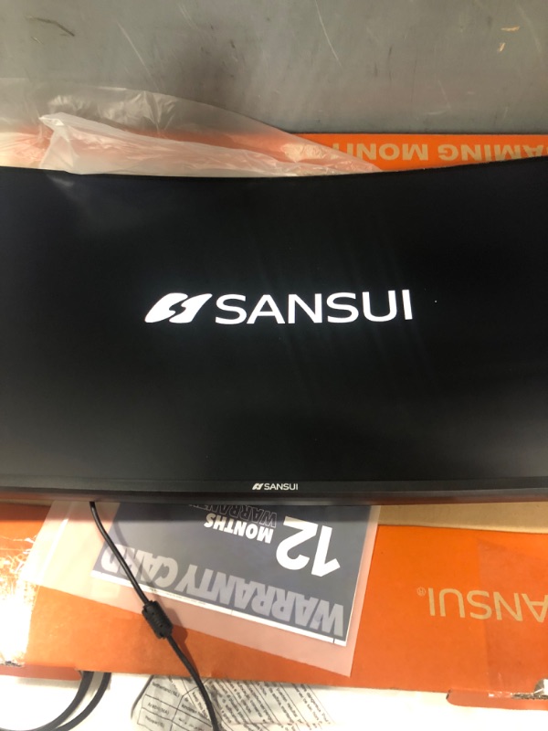 Photo 1 of SANSUI 27 Inch Curved Gaming Monitor 180Hz 1ms with Speakers FHD 1080P Computer Monitor FreeSync|1500R|130% sRGB|HDR|Low Blue Light|HDMI DP Ports|VESA Mount|Metal Stand(ES-G27C1 HDMI Cable Included)