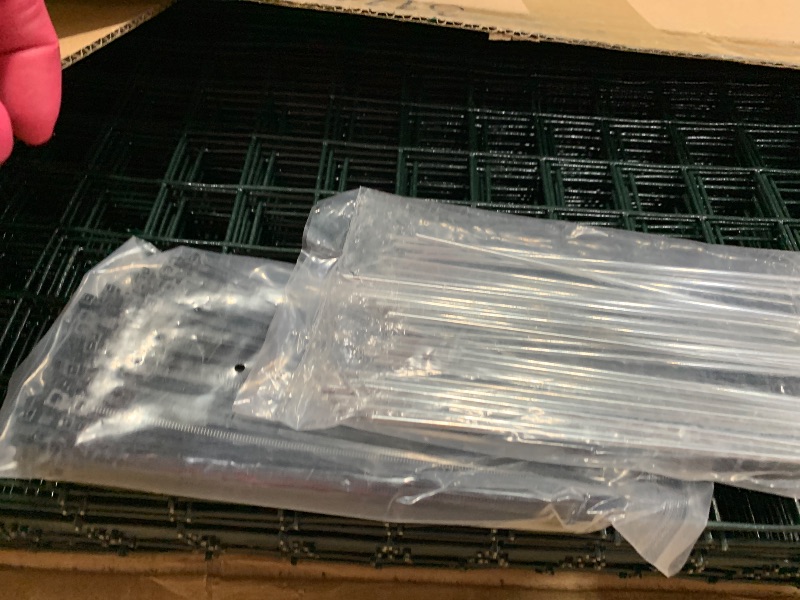 Photo 1 of 10 Packs 24"x 12" Large Wire Plant Protectors Wire Plant Cages Mesh Plant Cage Chicken Wire Cloche with Ground Stakes and Nylon Ties Protect Plants,Garden,Shrubs and Vegetables from Animals-30PCS