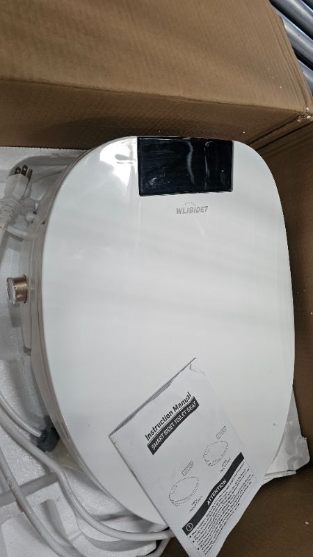 Photo 1 of ***PARTS ONLY***WLJBIDET Upgrade Smart Bidet Toilet Seat Round, Electronic Heated Bidet with Adjustable Warm Air Dryer, Unlimited Warm Water, Night Light, Slow Closed Toilet Seat & Lid, Remote Control