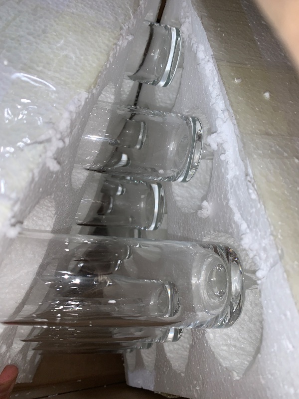 Photo 1 of 12 Pieces Clear Champagne Flutes 6 OZ Straight Sided Wine Glasses Champagne Long Stem Drinking Colored Glasses,Set of 12 Hand Blown Champagne Flutes Goblets for Wedding Cocktail Cups,Cava, Prosecco