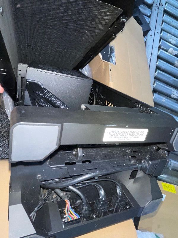 Photo 1 of (for parts) Cooler Master NCORE 100 MAX ITX SFF Tower Case, Custom 120mm AIO, 850W SFX Gold ATX3.0 PSU, 4 Slot GPU, Vertical Mount GPU, PCIe 4.0 Riser, Anodized Aluminum, USB Type C (NR100-MNNN85-SL0)