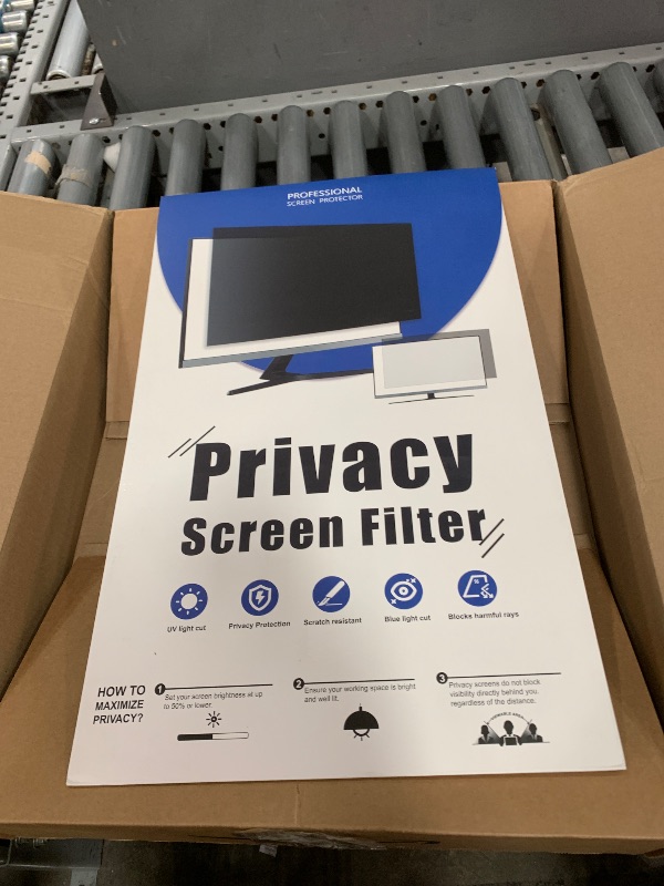 Photo 1 of [2 Pack] 22 Inch Computer Privacy Screen for 16:10 Aspect Ratio Widescreen Monitor, Eye Protection Anti Glare Blue Light Computer Monitor Privacy Filter, Removable Anti-Scratch 22in Protector Film