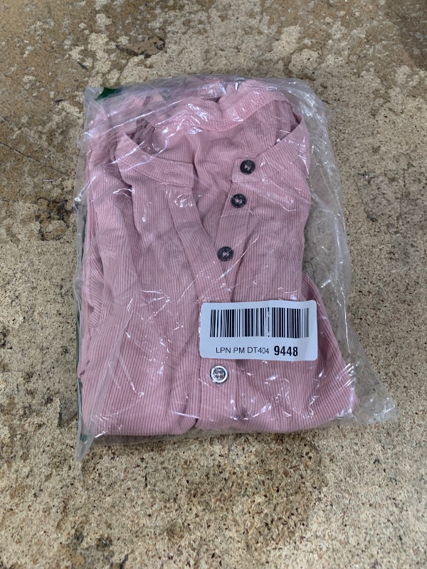 Photo 1 of (MEDIUM) (BAGGED) Tankaneo Women Deep V Neck Low Cut Tops Casual Ribbed Knit Henley T-Shirts Summer Short Sleeve Tees Pink M
