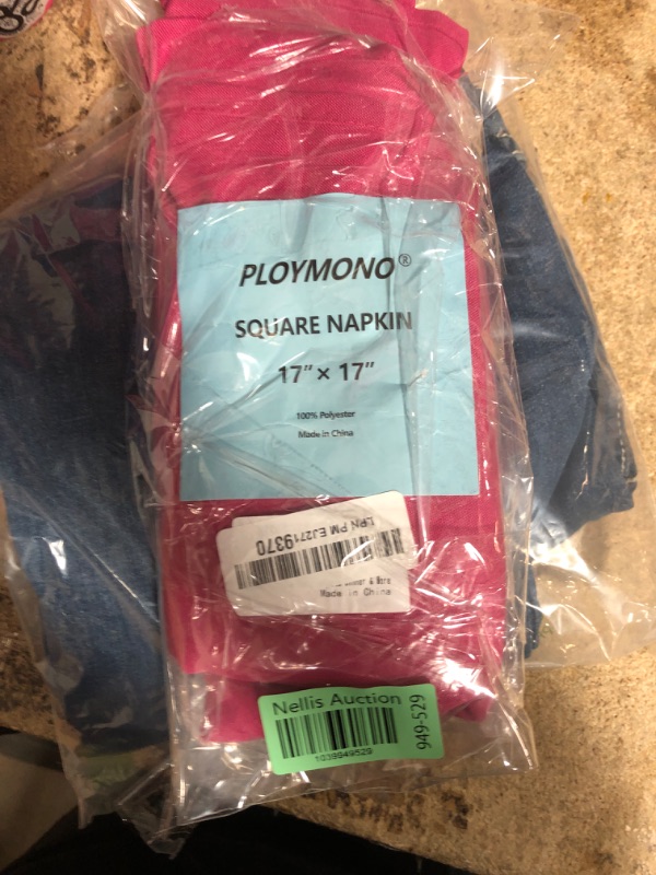 Photo 1 of PLOYMONO Fuchsia Heavy Duty Cloth Napkins - 17 x 17 Inch Solid Washable Polyester Dinner Napkins - Set of 8 Napkins with Hemmed Edges - Great for Weddings, Parties, Banquet, Spring, Mothers Day