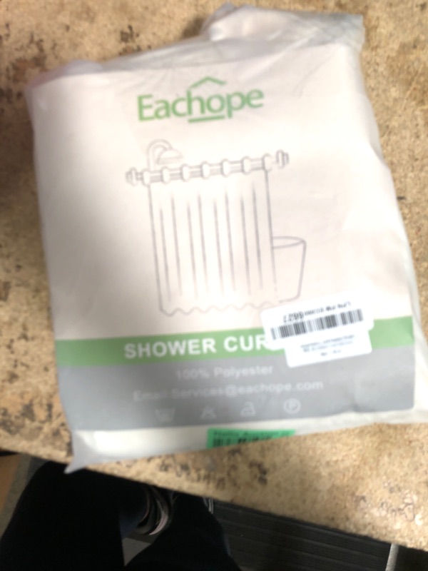 Photo 1 of eachope Extra Long No Hooks Needed Linen Textured Shower Curtain with Snap-in Fabric Liner Set,Cream Hotel Luxury Decor Shower Curtains for Bathroom,Waterproof & Washable,71Wx86H