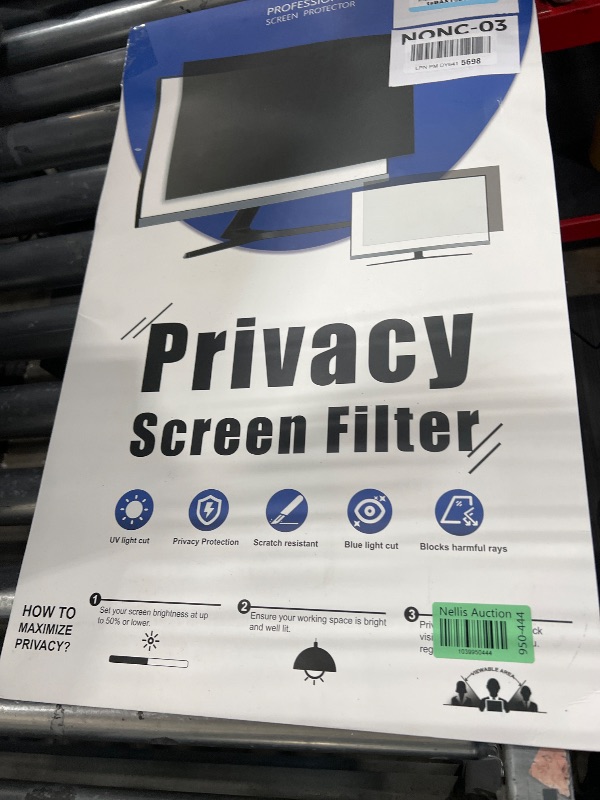 Photo 1 of [2-Pack] 27 Inch Privacy Screen for Computer Monitor 16:9 Aspect Ratio, Eye Protection Anti Blue Light Glare Shield, 27inch Removable Black Blackout Anti Spy Desktop Security Private Filter