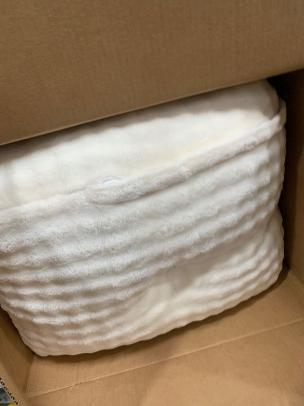 Photo 1 of (USED/FAIR) Wenqik Wedge Pillow Triangular Headboard Bed Reading Backrest Wedge Bolster Pillow with Removable Cover Back Support for Daybed Bunk Bed(Beige,Queen)