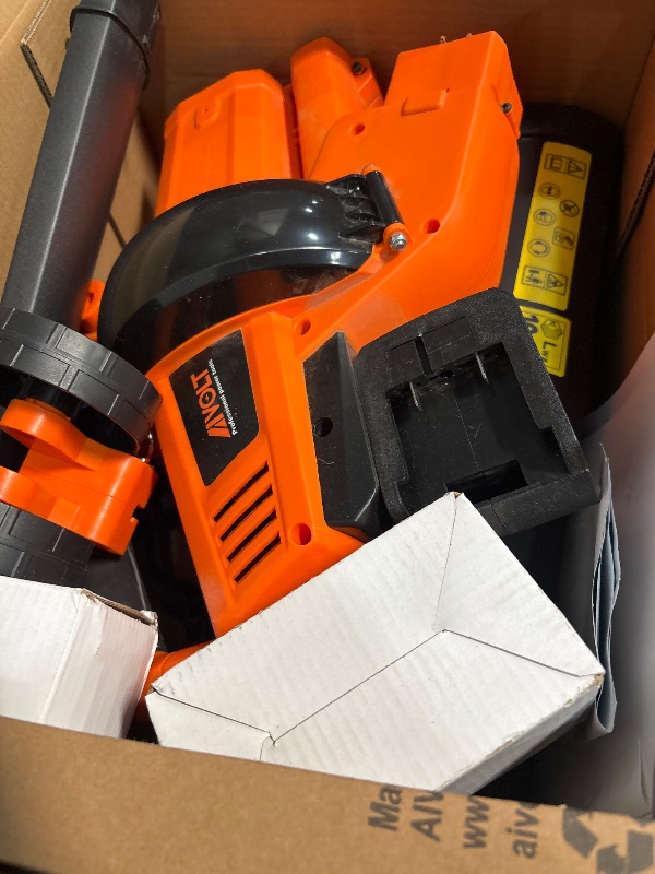 Photo 1 of ****PARTS ONLY ***AIVOLT Cordless Leaf Blower Vacuum Mulcher 40V, 2pcs 4.0Ah Battery Powered Leaf Vacuum with 40L Bag, Battery and Charger Included, 160MPH Air Speed, Perfect for Lawn Care Yard Cleaning