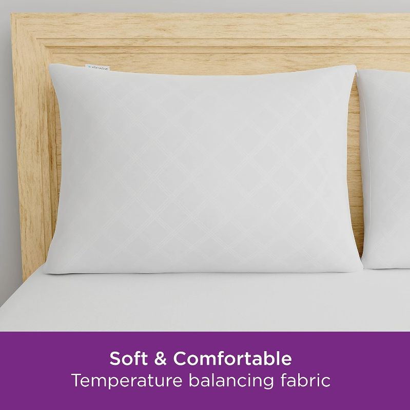 Photo 1 of (PARTIAL SET) (3) (BAGGED)  King AllerEase Pillow Protectors - Temperature Balancing, Allergist Recommended - Premium Breathable, Zippered Protectors
