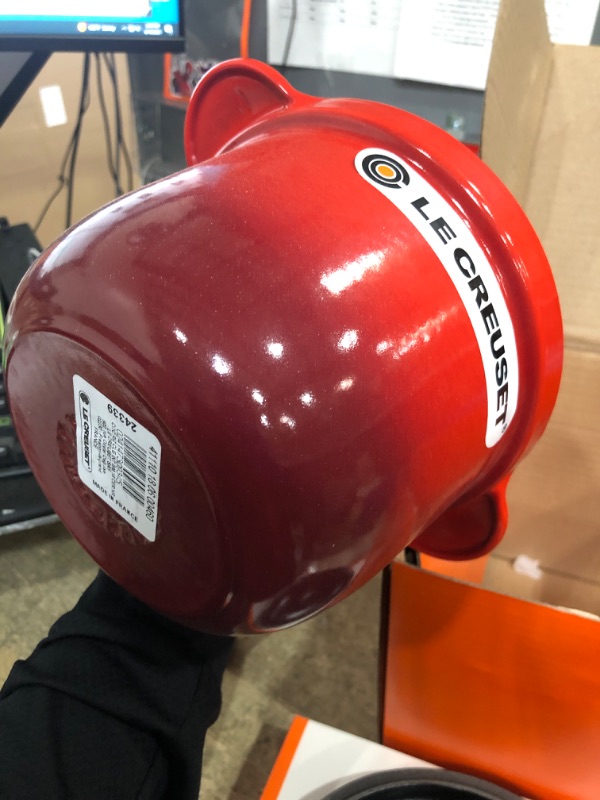 Photo 1 of Le Creuset Enameled Cast Iron Rice Pot with Lid & Stoneware Insert, 2.25 qt., Cerise