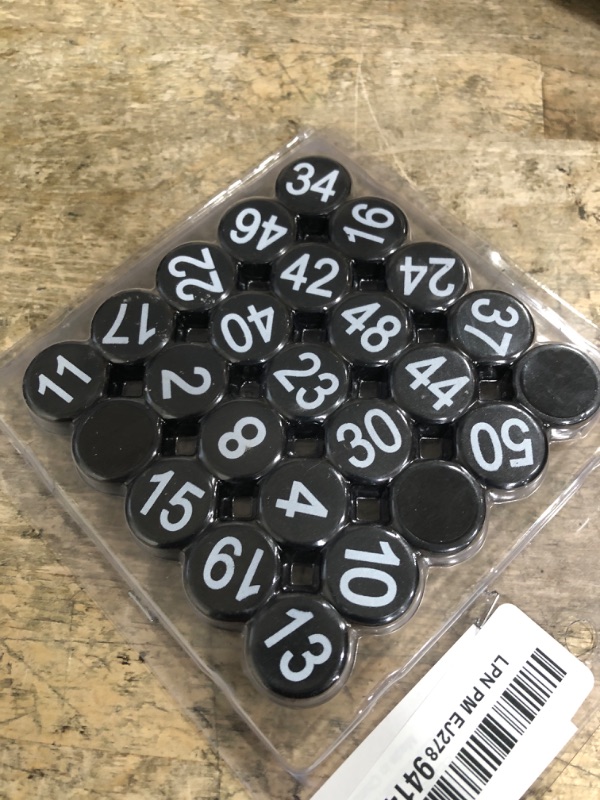 Photo 1 of 1-50 Magnetic Numbers, Magnets with Number for Dry Erase Boards, Round Number Refrigerator Magnets for Whiteboard in Home and Office (0.8" Diameter, Black)