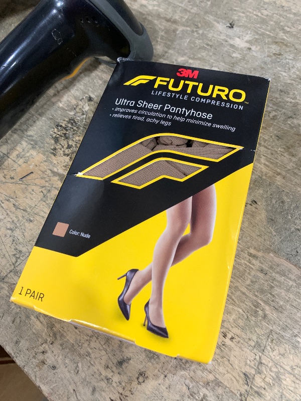 Photo 1 of FUTURO Ultra Sheer Pantyhose for Women, Plus Size, Mild Compression (8-15 mm/Hg), Improves Circulation to Minimize Swelling, Relieves Tired & Achy Legs, Reinforced Toe & Heel (71019FCNEN)