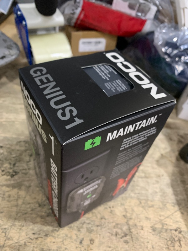 Photo 1 of NOCO GENIUS1: 1A 6V/12V Smart Battery Charger – Automatic Maintainer, Trickle Charger & Desulfator with Overcharge Protection & Temperature Compensation – For Lead-Acid & Lithium Batteries