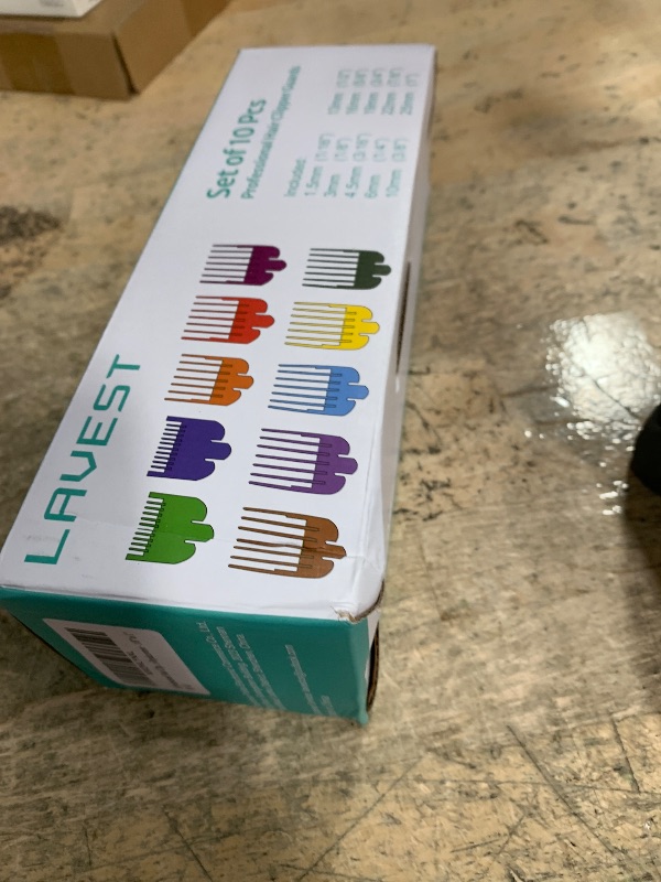 Photo 1 of 10 Professional Hair Clipper Guards Cutting Guides Compatible with Most Wahl Clippers with Organizer, Color Coded Clipper Combs Replacement - 1/16" to 1"