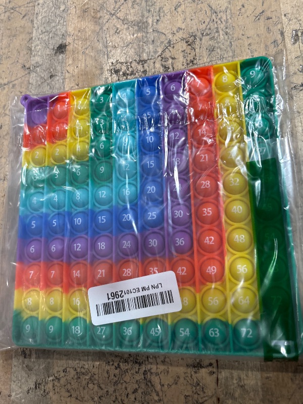 Photo 1 of 1-9 Addition Chart & 9x9 Multiplication Tables, Right-Angled Rainbow Square 100 Bubbles Math Games Multiplication Games for Multiplication Study Division Learning Math Manipulatives