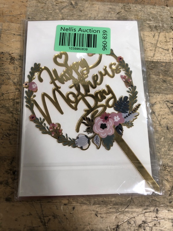 Photo 1 of 6 pcs Happy Mother's Day Cake Topper Cake topper Acrylic Mirror Cake topper Decorative Party Cake Decoration for Mother's Day (Gold Pink Flower)