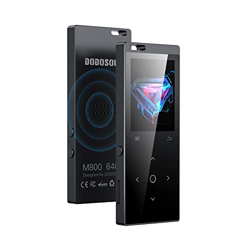 Photo 1 of DODOSOUL 64GB MP3 Player, Music Player with Bluetooth 5.2, Shuffle, Single Loop, FM Radio, Built-in HD Speaker, Voice Recorder, Mini Design, HiFi Sound, Ideal for Sport, Earphones Included