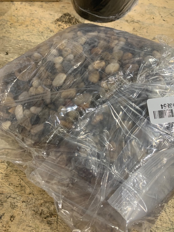 Photo 1 of Voulosimi 12 LBS River Rock Stones, Natural Decorative Polished Mixed Pebbles Gravel,Outdoor Decorative Stones for Plant Aquariums, Landscaping, Vase Fillers