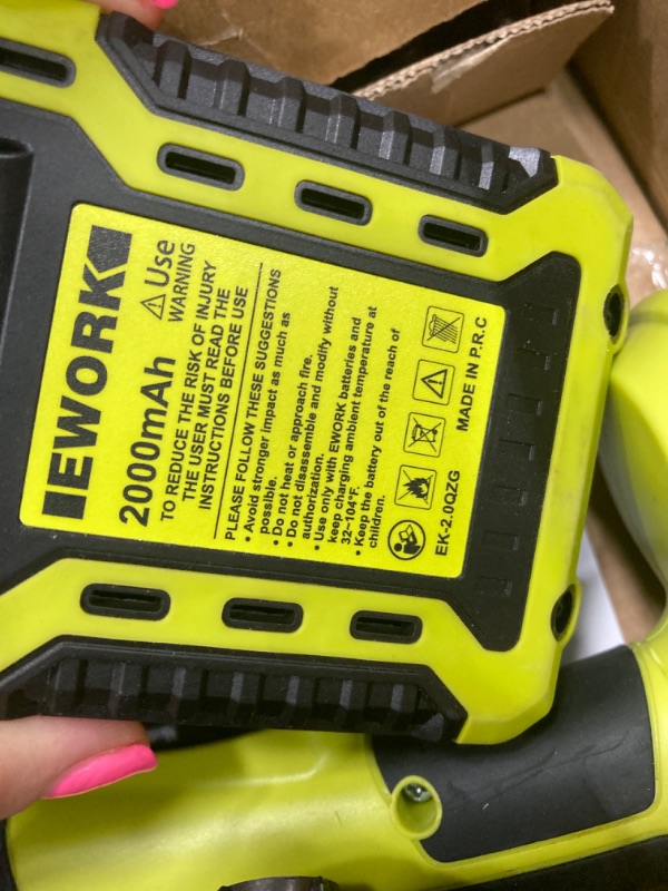 Photo 1 of ***SEE NOTES***
EWORK 2-in-1 Cordless Hedge Trimmer and Grass Shears 21V Handheld Small Electric Bush Trimmer with 2.0Ah Battery and Charger, Battery Powered Shrub Trimmer for Garden, Yard, Lawn Maintenance