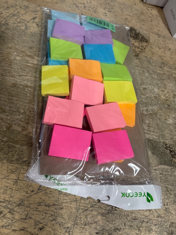 Photo 1 of (24 Pads) Sticky Notes 1.5x2 in, 8 Colors Post Self Sticky Notes Pad Its, Bright Post Stickies Colorful Sticky Notes for Office, Home, School, Meeting, 75 Sheets/pad