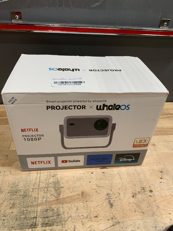 Photo 1 of 4k Projector with WiFi and Bluetooth, Official Netflix & Autofocus, FULL HD 4K Supported Projector, Dolby Atmos & Auto Keystone with Apps Built-in, ChatGPT Voice Remote Home Video Projector