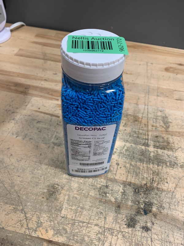 Photo 1 of DecoPac Blue Sprinkles | Extra Large 26oz Pack | Cake Sprinkle Mix, Fancy Sprinkles For Cake Decorating, Handheld Container, Candy Sprinkles, Cake Sprinkles - Blue