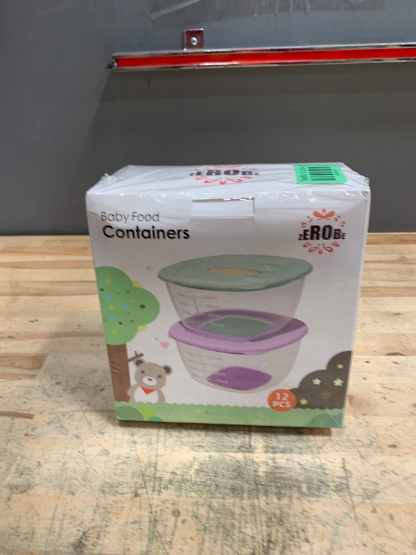Photo 1 of ** FACTORY SEALED** Silicone Baby Food Storage Containers, 4 oz Baby Food Jars, Snack Containers with Leak Proof Airtight Lids, Freezer, microwave and dishwasher safe, Suitable for nurseries, schools and travel (12 PACK)