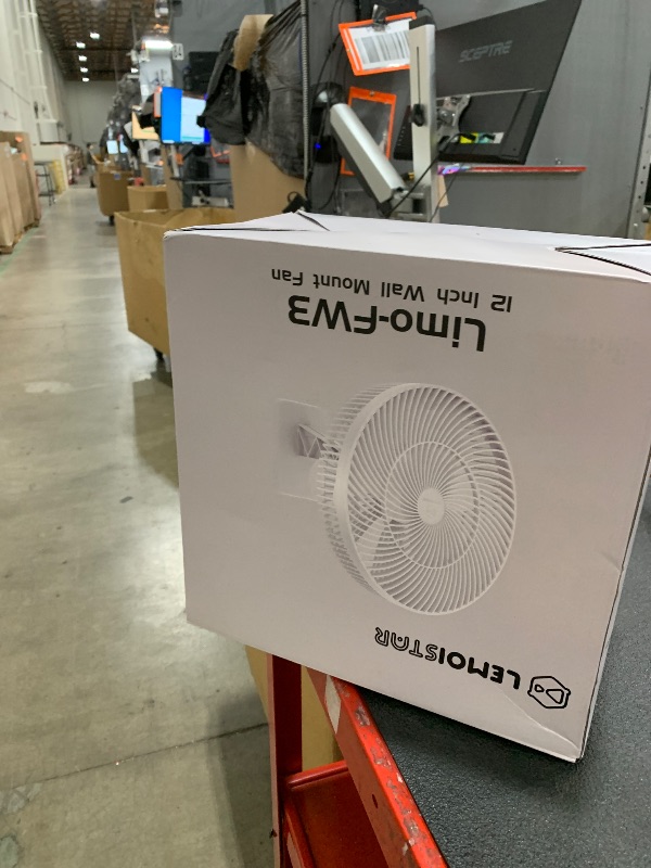 Photo 1 of 12" Wall-Mounted Oscillating Fan with Remote & Timer, Compact Bedroom/RV Fan - 4 Speeds, Quiet 90°Rotation, Adjustable Tilt, 8.2 ft Cord for Bathroom & Home Cooling, Include Adapter, Easy to Clean
