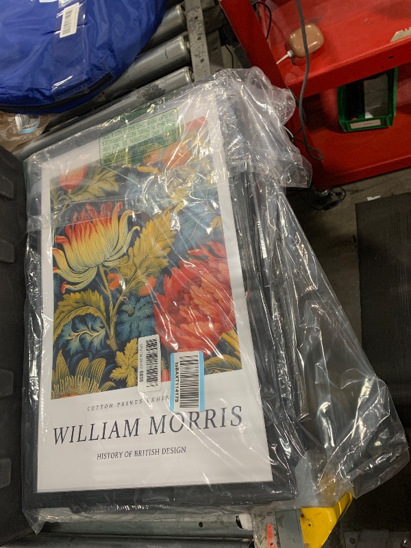 Photo 1 of ***(MINOR DAMAGE/ SEE NOTES)***Framed William Morris Wall Art Set of 2 Vintage Botanical Birds Posters William Morris Exhibition Print for Dining Room Office Bedroom 16x24in