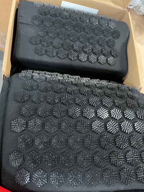 Photo 1 of (See all images) AyurMat Premium Acupressure Mat and Pillow Set - Natural Eco-Friendly Linen & Coconut Fiber,Ergonomic Design,Relieves Stress 