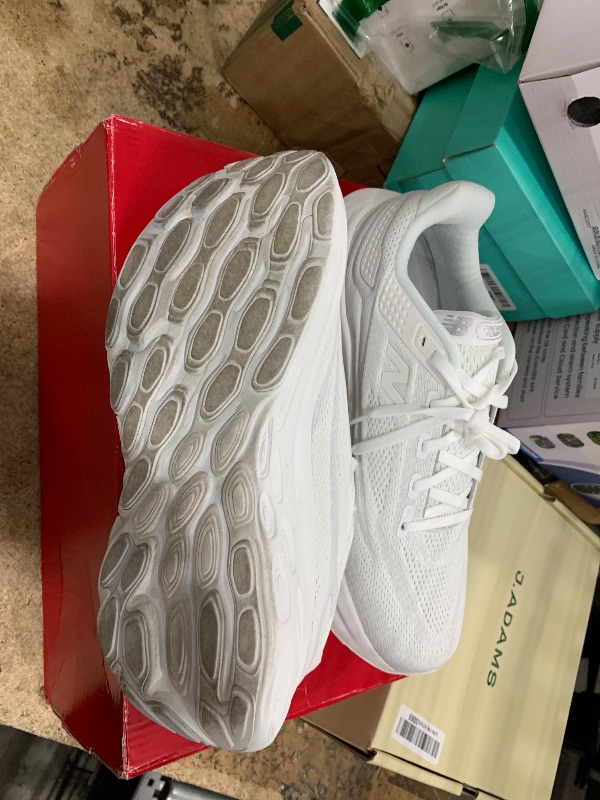 Photo 1 of **SEE NOTES***New Balance Women's W1080V13 Running Shoe, White/Silver Metallic, 10 Wide