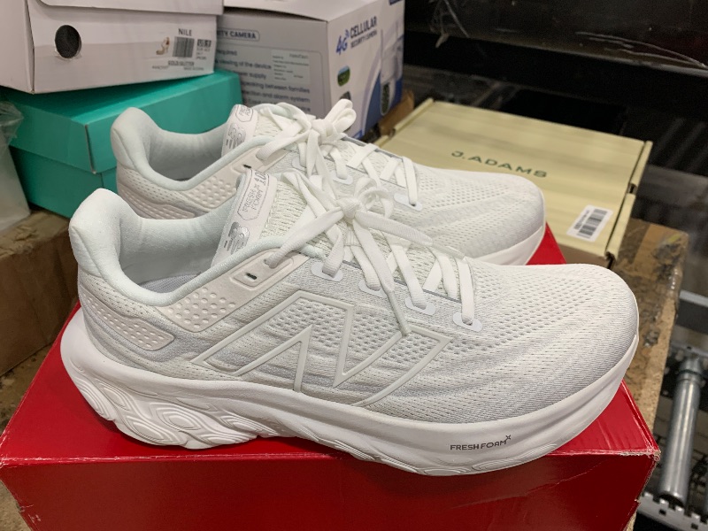 Photo 1 of **SEE NOTES***New Balance Women's W1080V13 Running Shoe, White/Silver Metallic, 10 Wide
