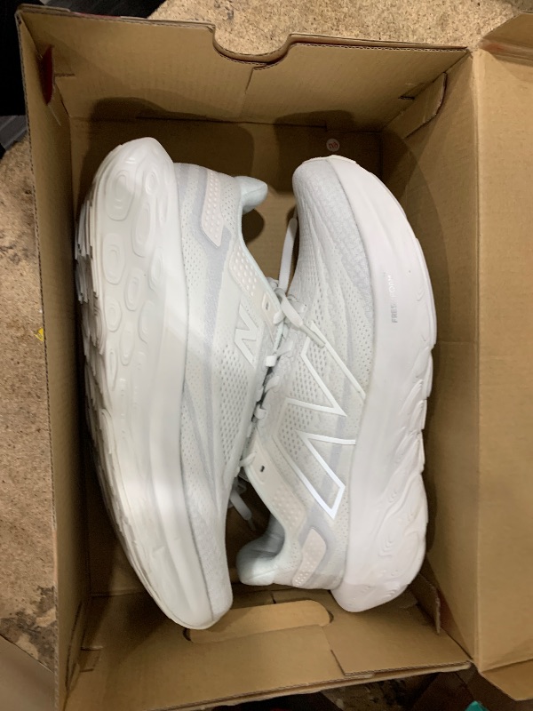 Photo 1 of **SEE NOTES***New Balance Women's W1080V13 Running Shoe, White/Silver Metallic, 10 Wide