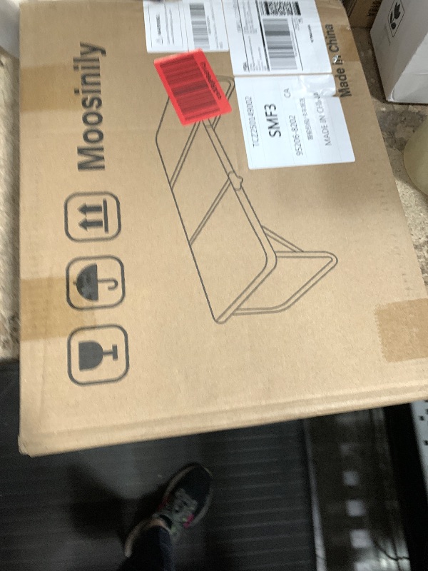 Photo 1 of Moosinily Small Camping Table 3FT Folding Picnic Table Foldable Low Camp Table Portable Short Aluminum Outdoor Short Floor Beach BBQ Yellow 35.2×15.7 inch