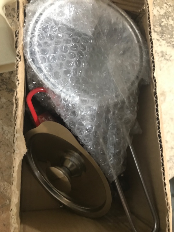 Photo 1 of (MINI SIZE) SOONHUA Stainless Steel Deep Fryer Pot with Oil Filter Pot, Cooking Fry Pan with Strainer Basket and Heat-Resistant Handle for Frying Fish Shrimp Chicken and Fries