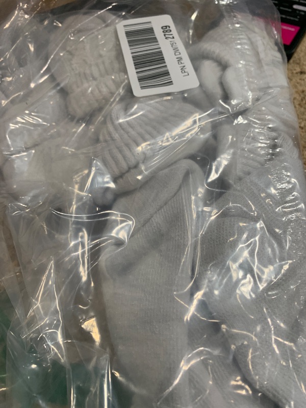 Photo 1 of +MD Diabetic Socks for Men Women-6 Pairs Ankle Non-Binding Extra Wide, Seamless Circulator Socks for Edema 10-13 White