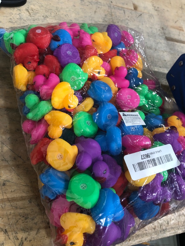 Photo 1 of 144-Pack Mini Rubber Ducks Set, Mini Colorful Rubber Duckies Bath Toy for Child,Float & Squeak Tiny Ducks Pool Toy Set for Kids Party Favors,Birthday Party Supplies,Prize Rewards