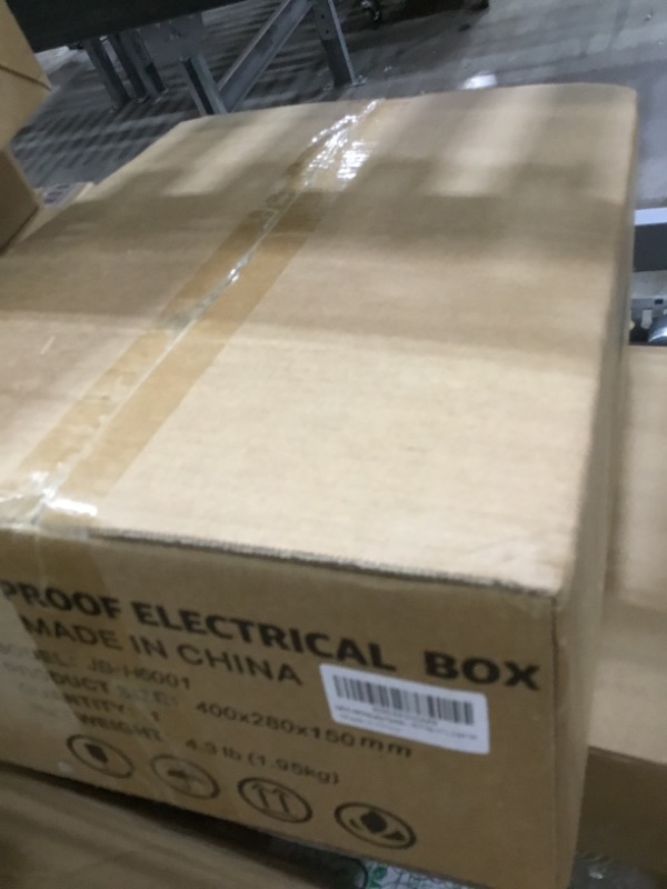 Photo 1 of Akwscyby Outdoor Electrical Box, Waterproof Electrical Junction Box IP65 ABS Plastic Enclosure with Fan & Thermostat, Mounting Plate and Hinged Lid (15.7" H x 11" L x 5.9" W)