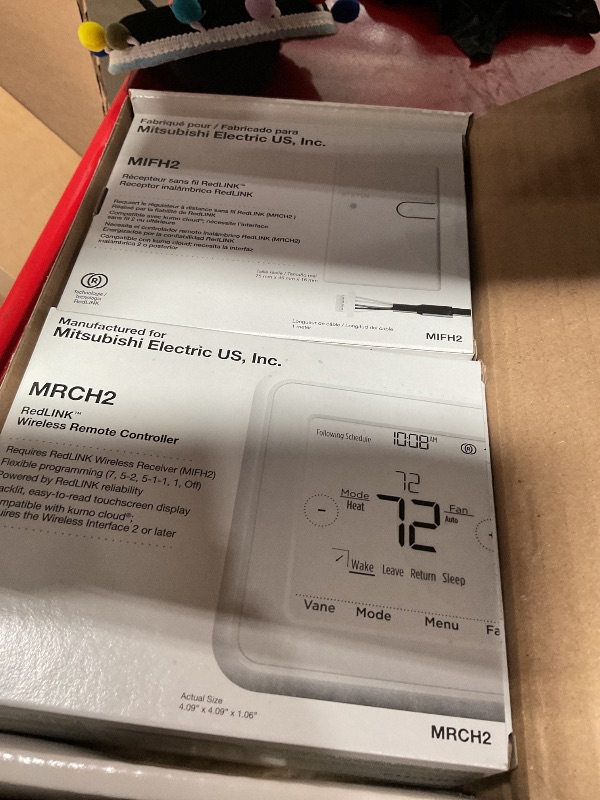 Photo 1 of *Unable to tested *Kumo Touch MHK2 RedLINK Wireless Thermostat & Receiver Kit